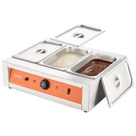 VEVOR Chocolate Tempering Machine, 26.5 Lbs 3 Tanks Chocolate Melting Pot TEMP Control 86-185 F